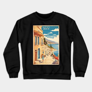 Aigio Greece Vintage Tourism Travel Crewneck Sweatshirt